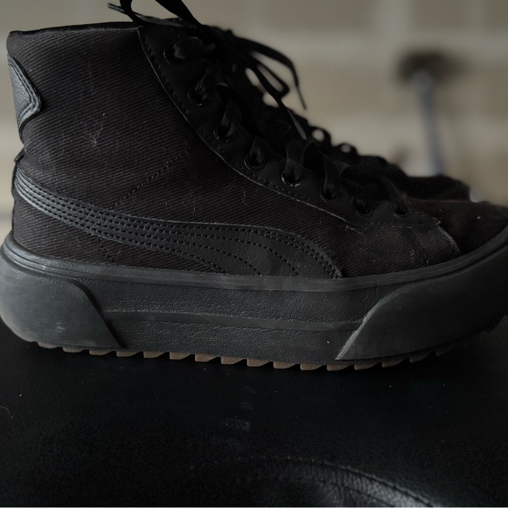 Puma Black and Gold High-Tops - Picture 3 of 4